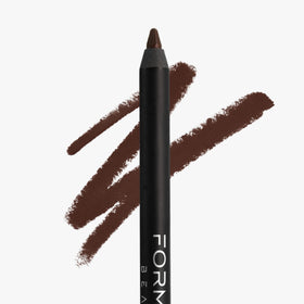 Formless Beauty Classic Eyeliner swatches show deep black pigment for bold definition.