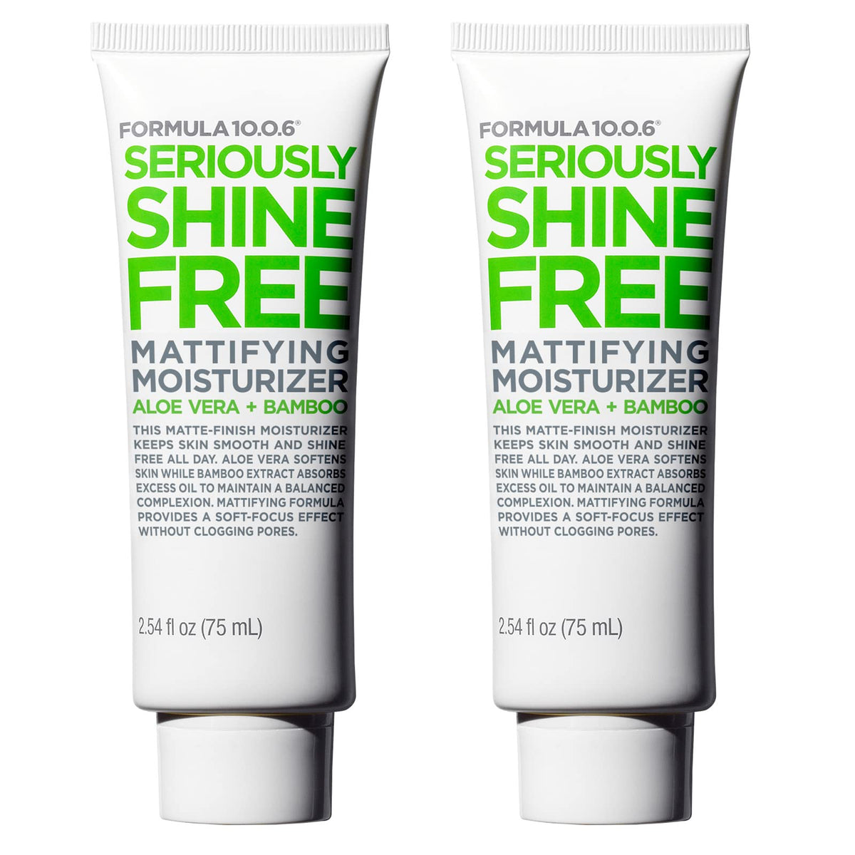 FORMULA 10.0.6 Seriously Shine Free matte moisturizer front view for daily oil control and shine reduction.