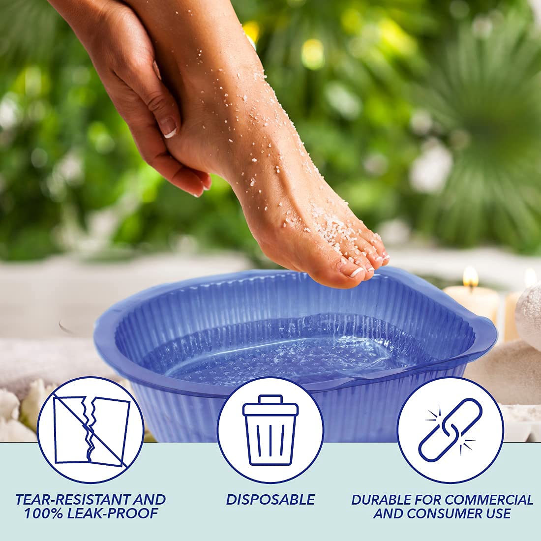 6 inch deep liners shown for deeper water pedicure experiences