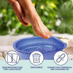 6 inch deep liners shown for deeper water pedicure experiences
