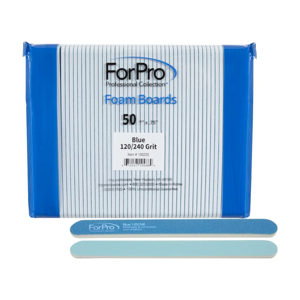ForPro blue foam board with 120 grit for quick nail shaping.