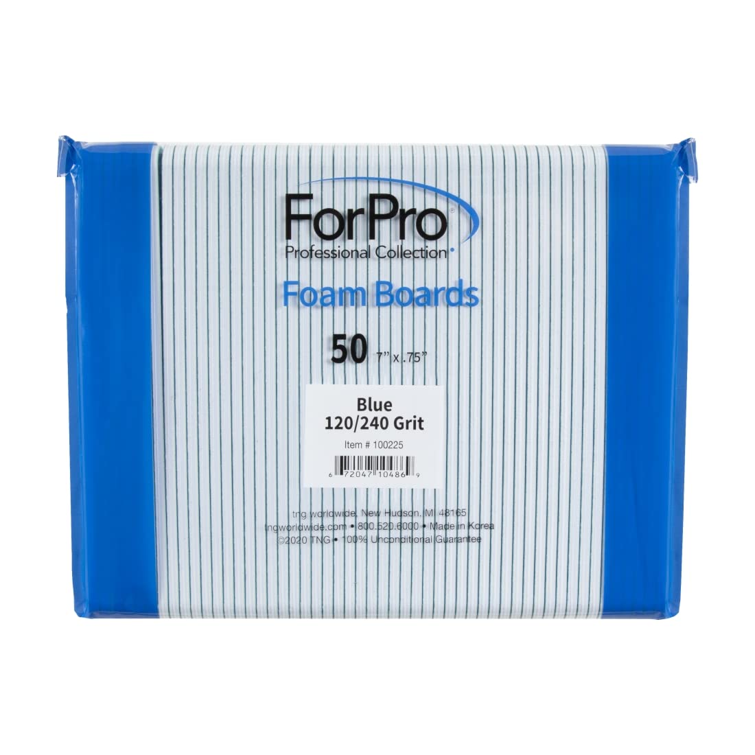 ForPro blue foam board with 240 grit for smoothing edges.
