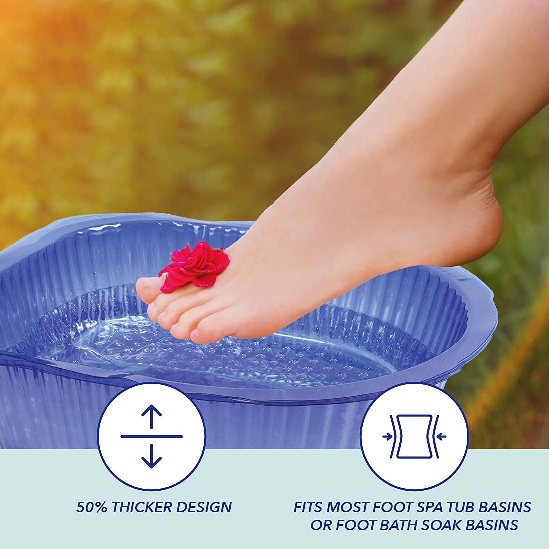 Liners measuring 14.5 by 12.5 inches demonstrate universal basin compatibility