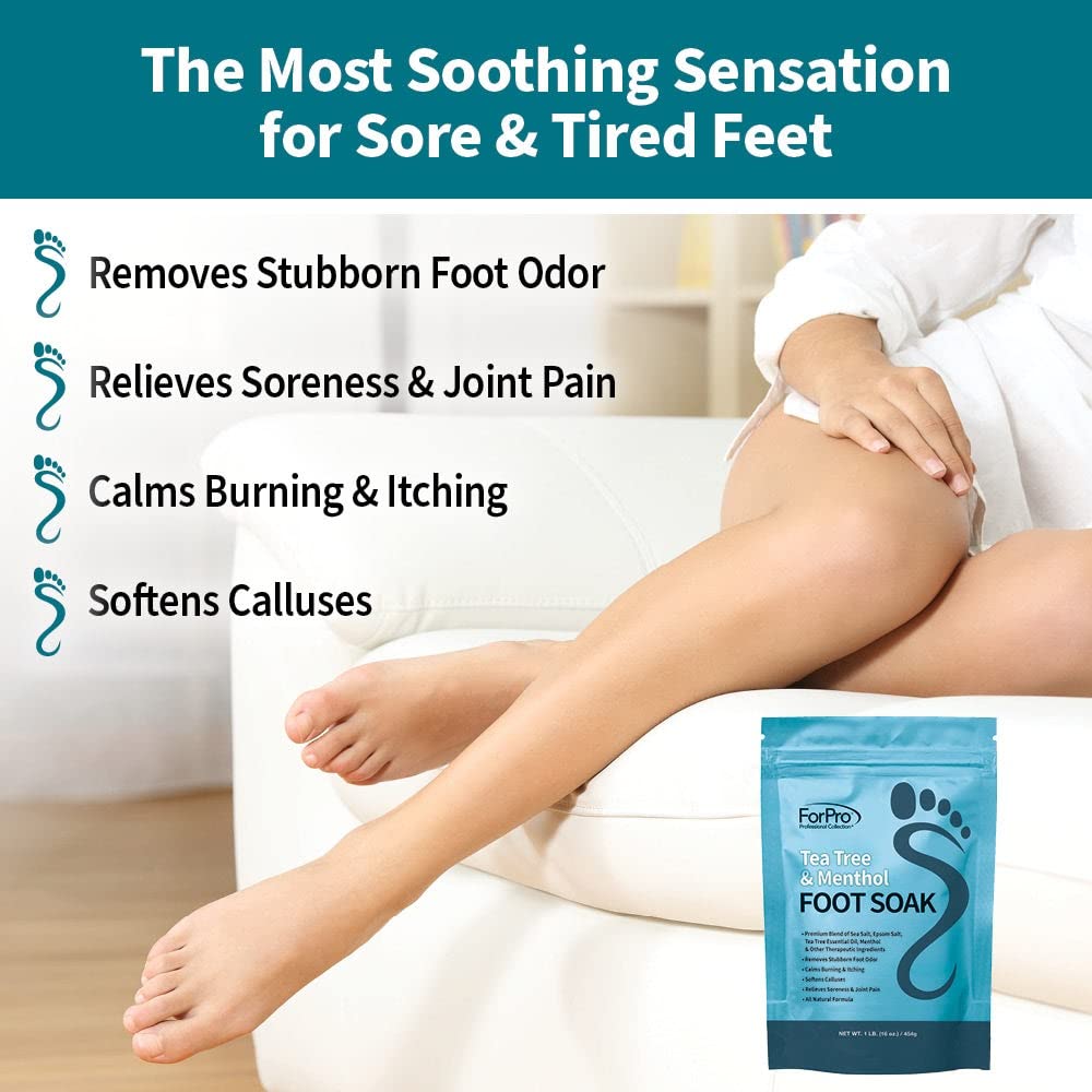 ForPro Odor elimination tea tree menthol foot soak bottle