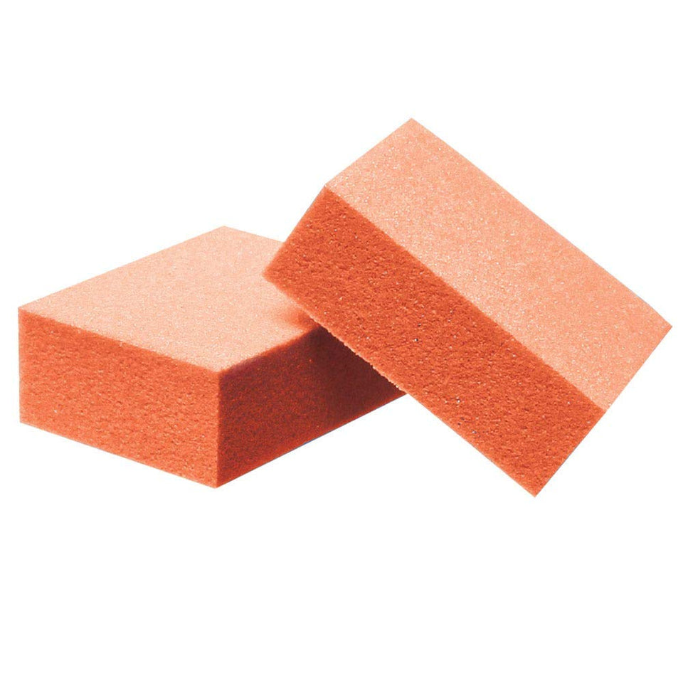 ForPro orange mini buffing block dual grit for nail prep and smooth shine.