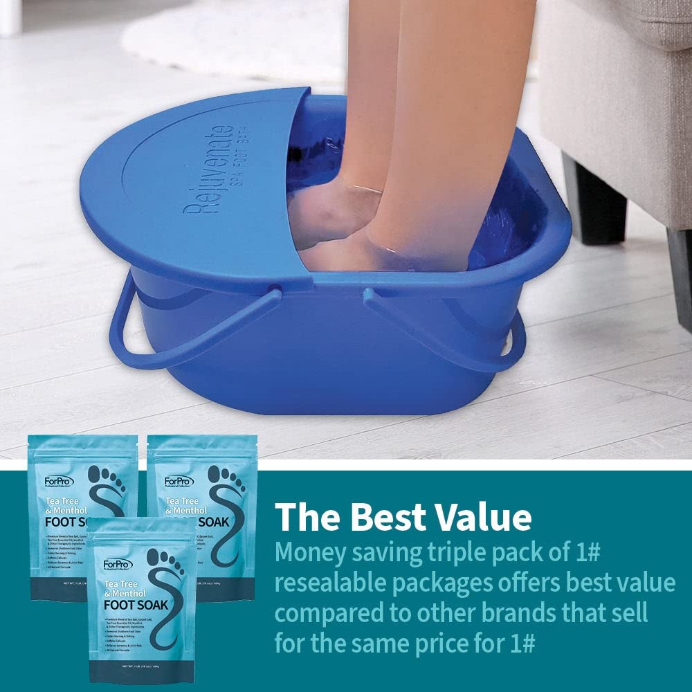 ForPro Pack of 3 foot soak bottles on display