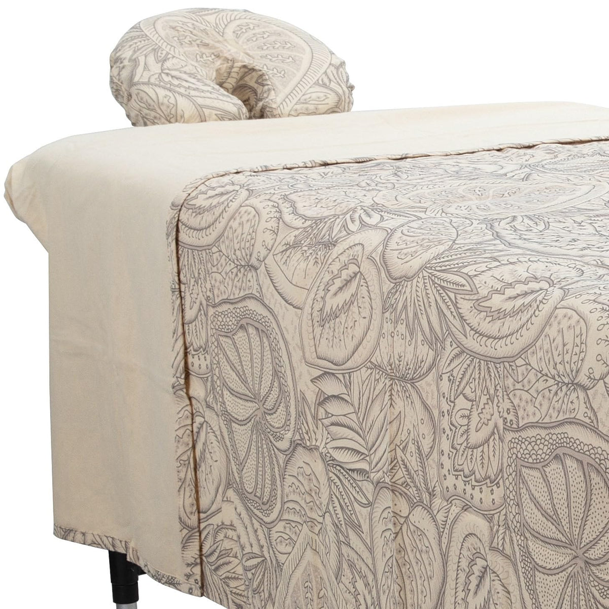 ForPro premium designer flannel flat sheet Island Tranquility offers lightweight comfort and protection