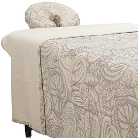 ForPro premium designer flannel flat sheet Island Tranquility offers lightweight comfort and protection