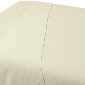 ForPro Premium Flannel Flat Sheet on massage table demonstrates durability and wrinkle resistance.