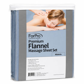 ForPro premium flannel massage flat sheet, soft fabric and generous dimensions for comfort.