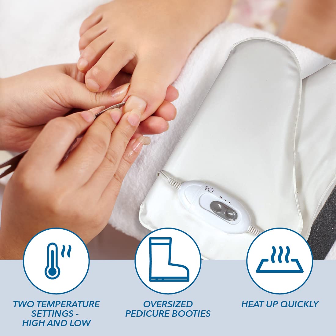 ForPro Premium Heated Booties provide therapeutic warmth during spa services