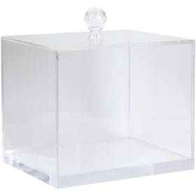 ForPro Premium Pure & Simple XL acrylic holder with diamond knob keeps towels orderly.