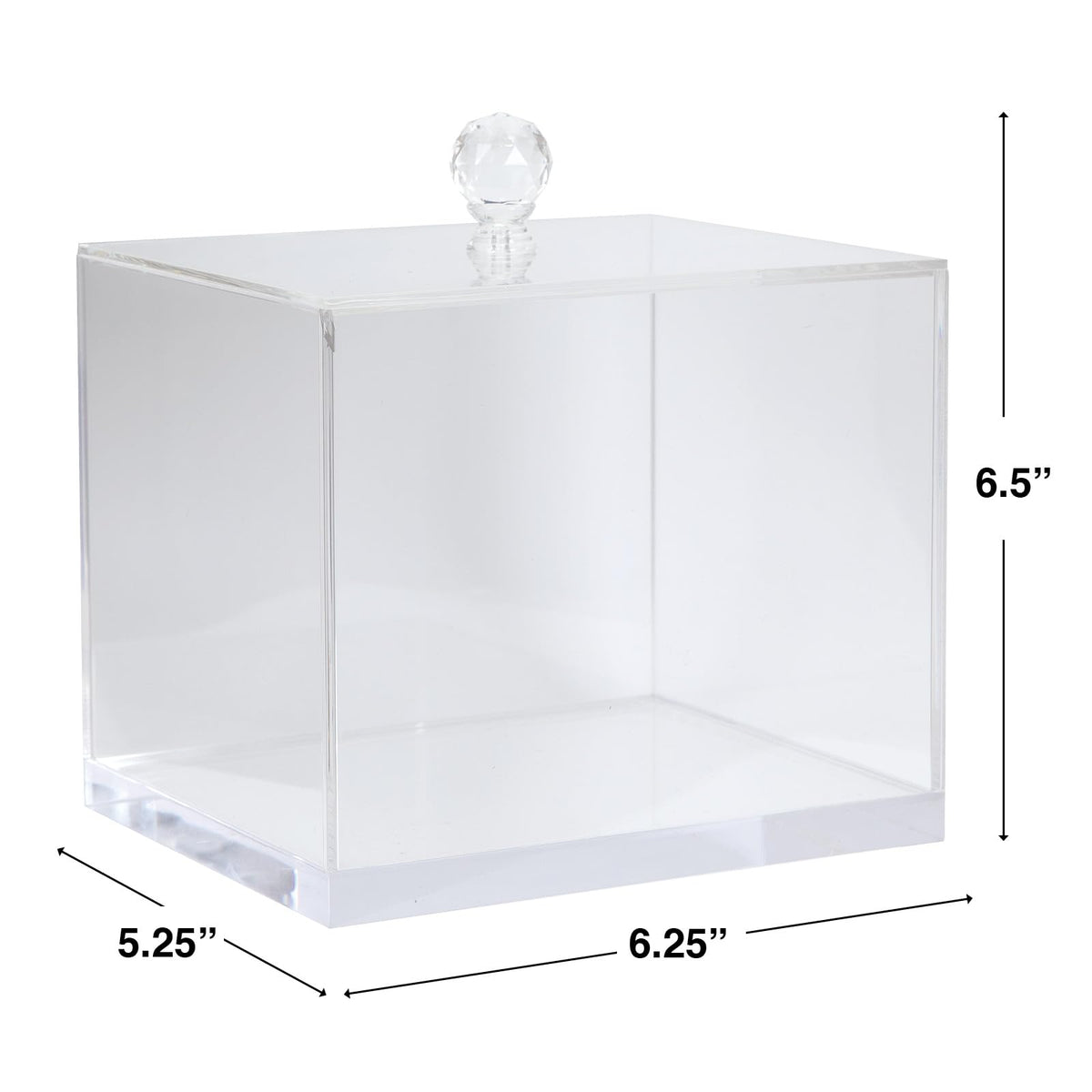 ForPro acrylic holder exterior dimensions outline a compact countertop footprint.