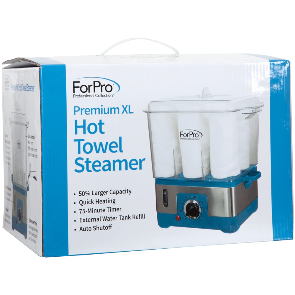 ForPro Premium XL hot towel steamer control panel for precise timing