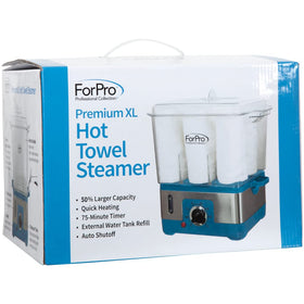 ForPro Premium XL hot towel steamer control panel for precise timing