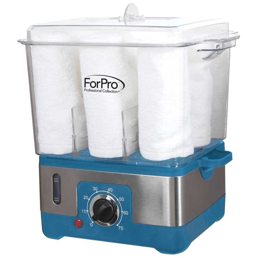 ForPro Premium XL hot towel steamer compact dimensions on a salon counter