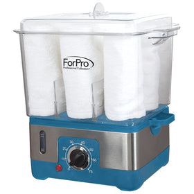 ForPro Premium XL hot towel steamer compact dimensions on a salon counter