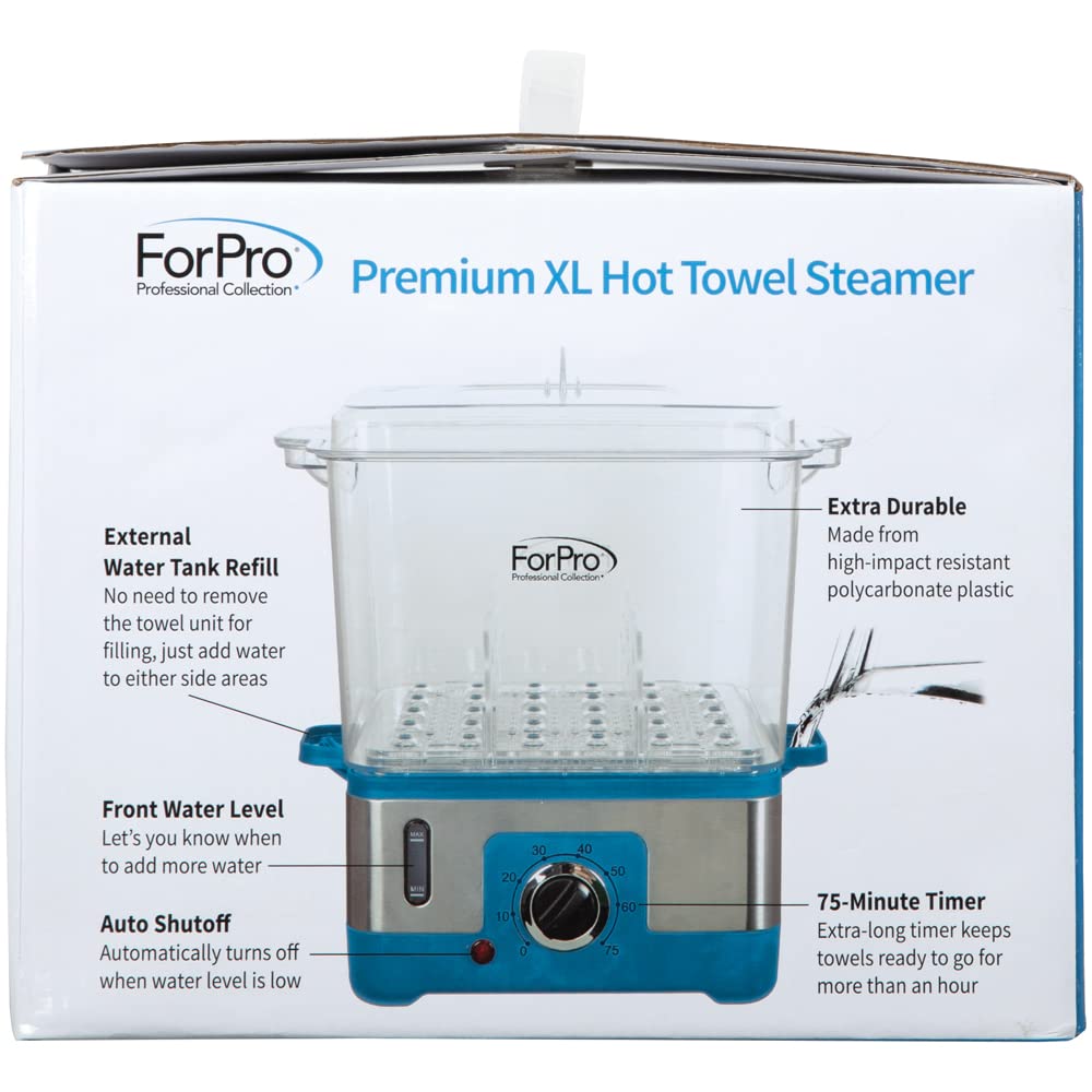 ForPro Premium XL hot towel steamer sturdy polycarbonate body for durability