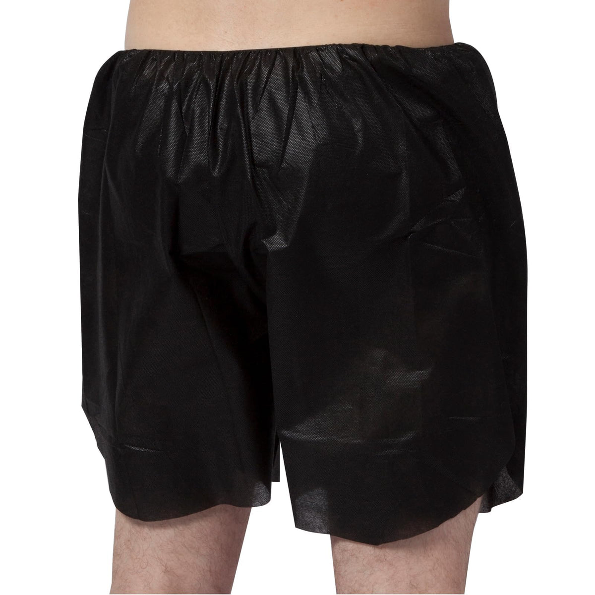 Black non-woven material provides lightweight, breathable coverage during treatments.