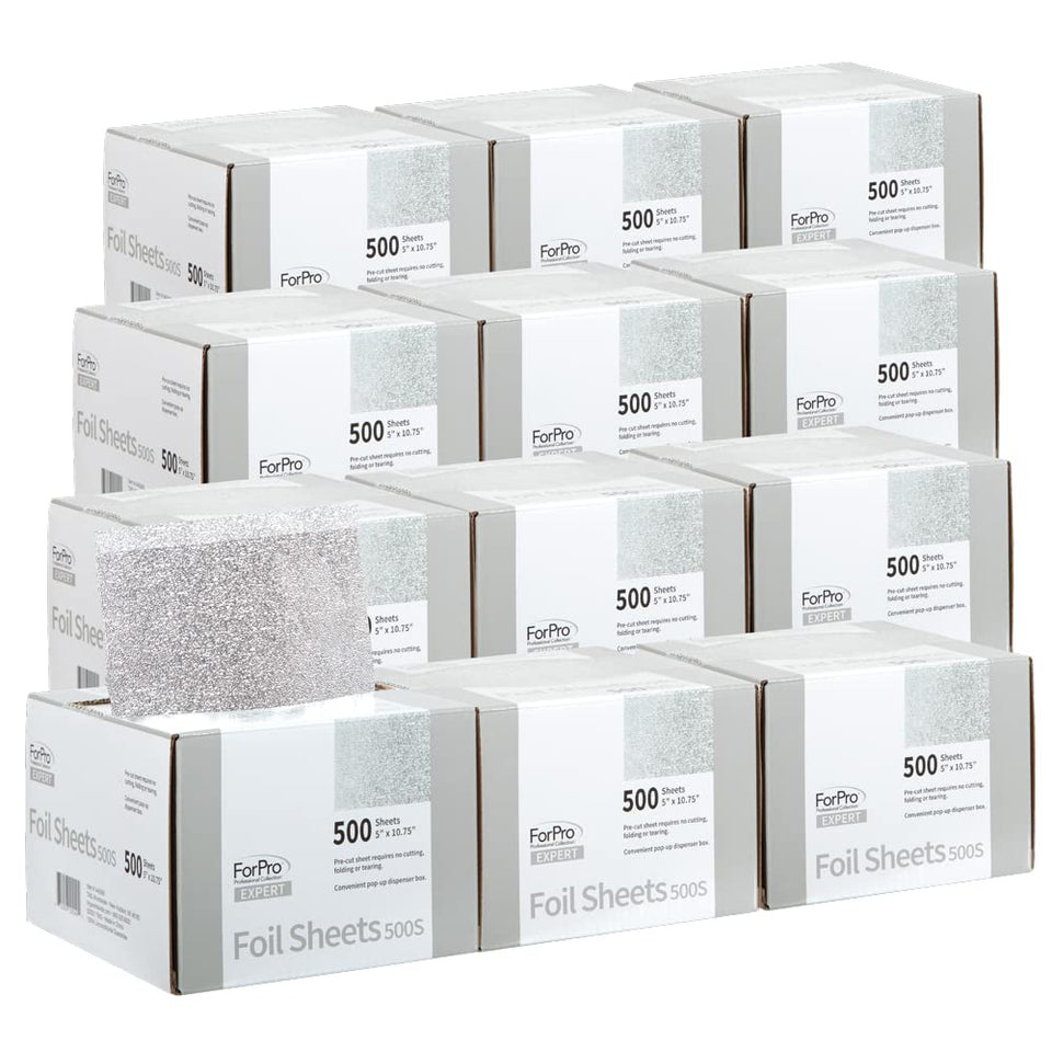 ForPro Professional Collection embossed foil sheets in a pop-up dispenser for quick, mess-free use.