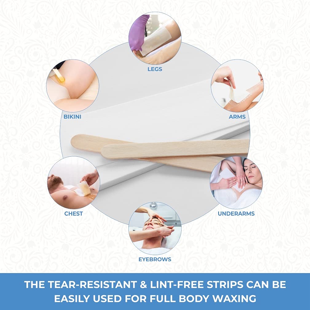 ForPro strips sized 3x9 inches suitable for standard waxing sheets.