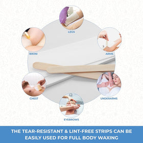ForPro strips sized 3x9 inches suitable for standard waxing sheets.