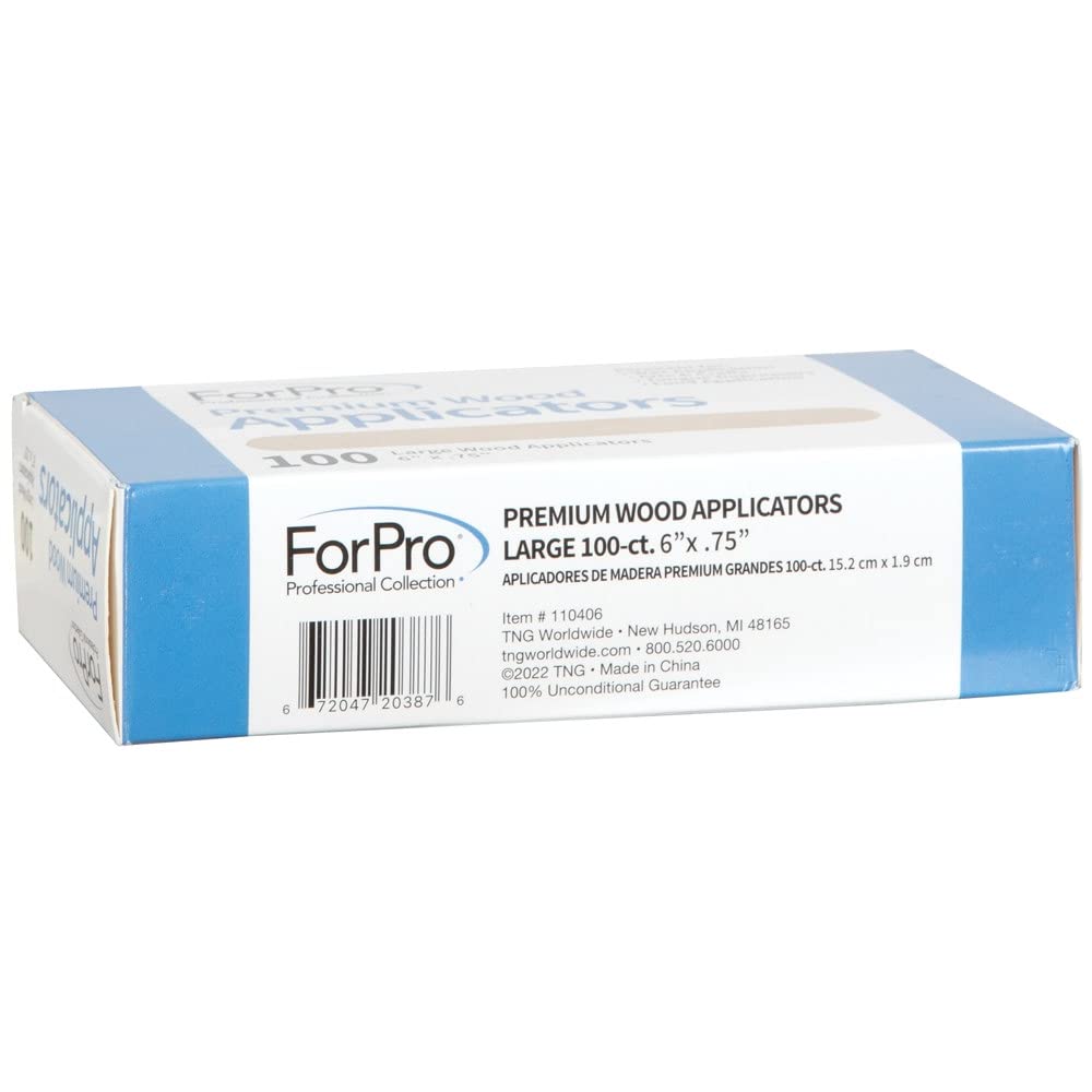ForPro Professional Collection wood applicators showing six-inch length