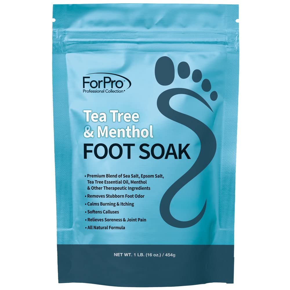ForPro Sea Salt and Epsom salts foot soak bottle easing tired feet