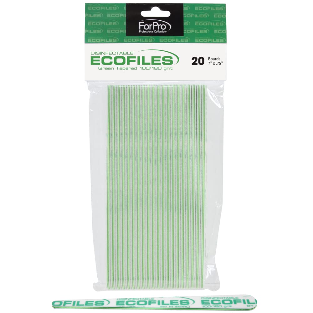 ForPro Tapered ECOFILES foam-board nail file with compact, durable build for repeat use.
