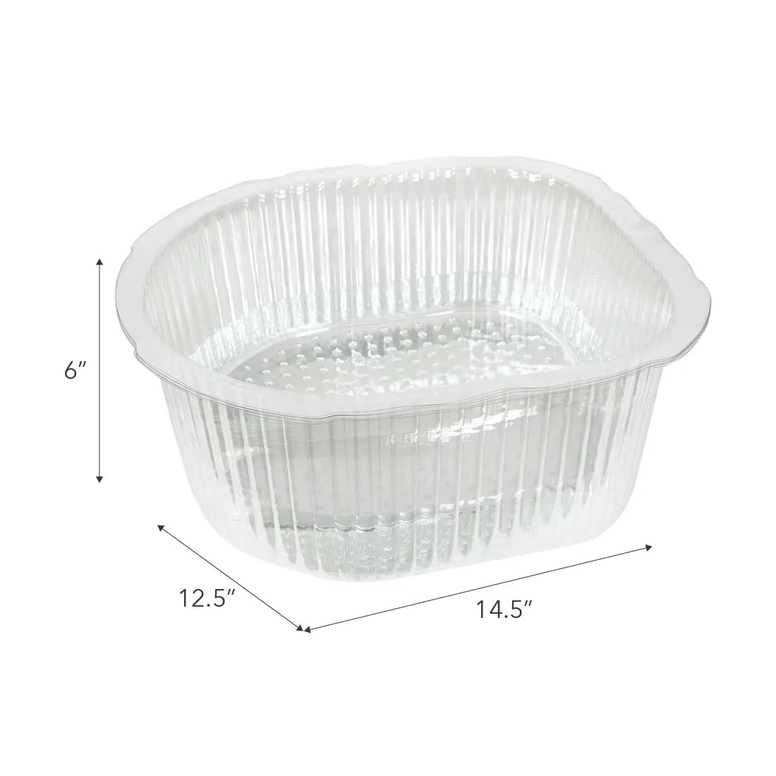 ForPro Universal Pedi Bath Liners image shows 50% thicker walls for leak prevention.