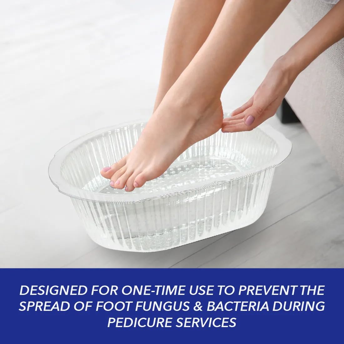 ForPro Universal Pedi Bath Liners in a box are portable for busy spa environments.