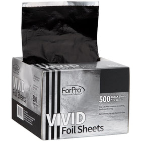 ForPro vivid black embossed foil sheets with grip texture for hair color applications