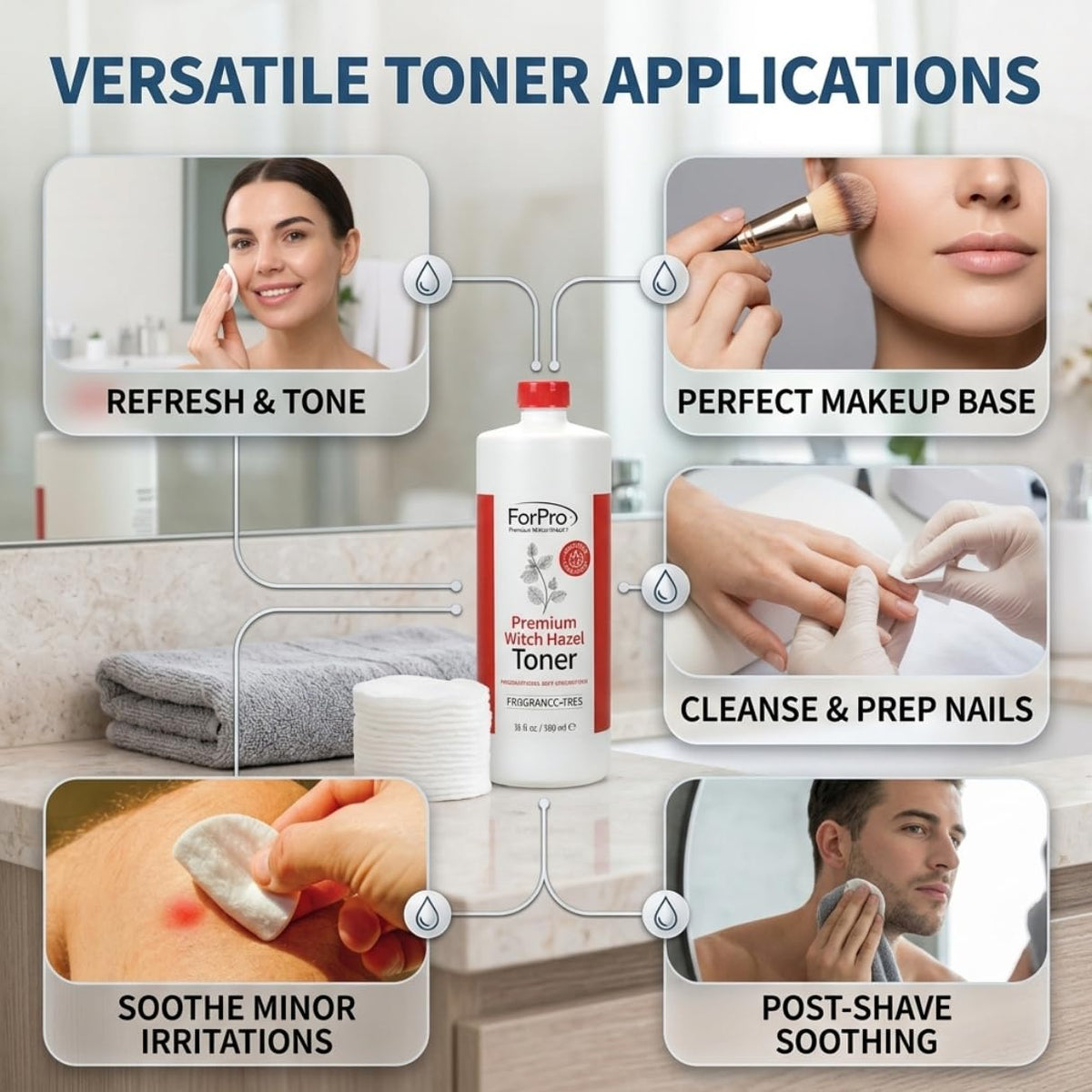 ForPro Witch Hazel Toner is fragrance-free and vegan for sensitive routines.