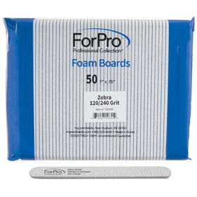 ForPro Zebra Foam Board with 120 grit side shapes nails efficiently.