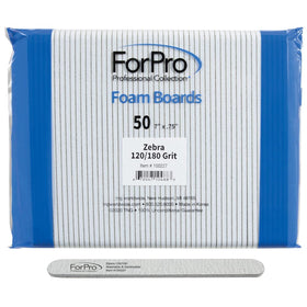 ForPro Zebra foam board with 120 grit coarse side for fast shaping nails.
