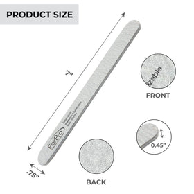 ForPro Zebra foam board dual-sided 80 grit for efficient filing.