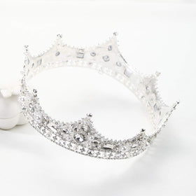 FORSEVEN King Crown for Men side view in silver highlighting elegant profile