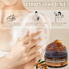 Forvirness Moroccan soap exfoliation demonstrating smoother skin