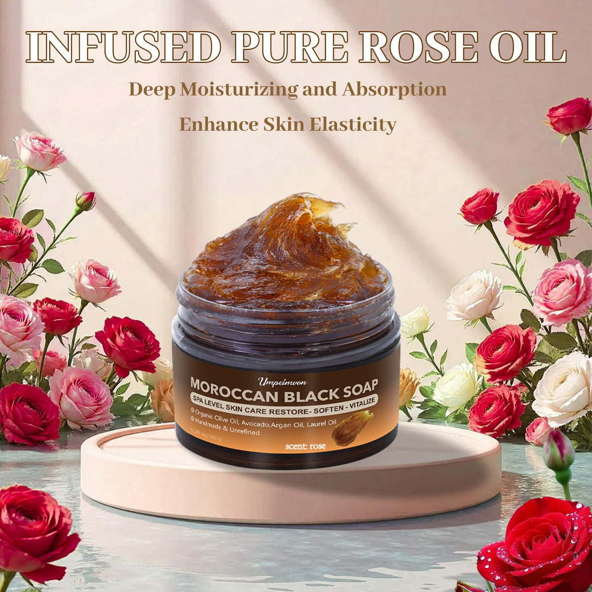 Forvirness Rose Oil Moroccan Soap for face and body care