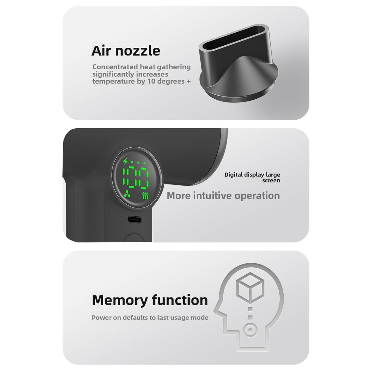 FOSA cordless hair dryer in outdoor travel scene demonstrates quick touch-ups anywhere