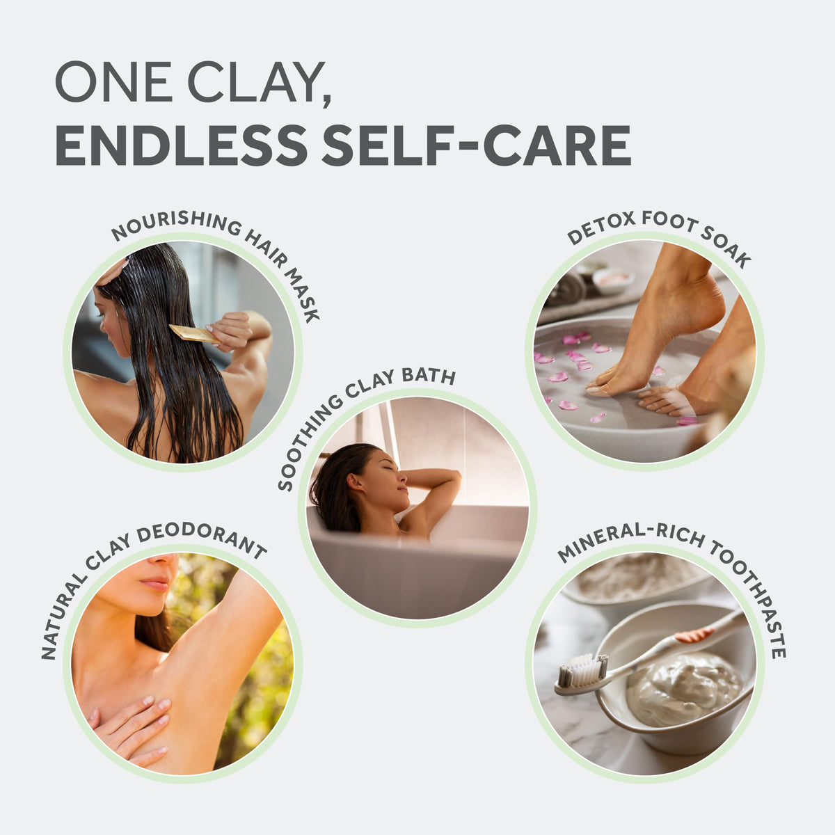 Toothpaste paste with Bentonite Clay Powder for external use.