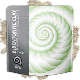 FOSSIL POWER Calcium Bentonite Clay Powder 5lb for pure detox and deep cleansing