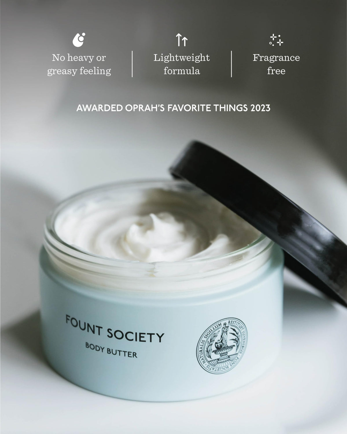 Fount Society Body Butter applied to dry elbows for softness