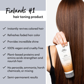 FOUR REASONS Color Mask Toffee application in shower demonstrates quick color refresh.