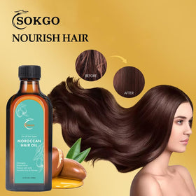 Fovcos Argan Treatment on dry hair reduces frizz and adds shine