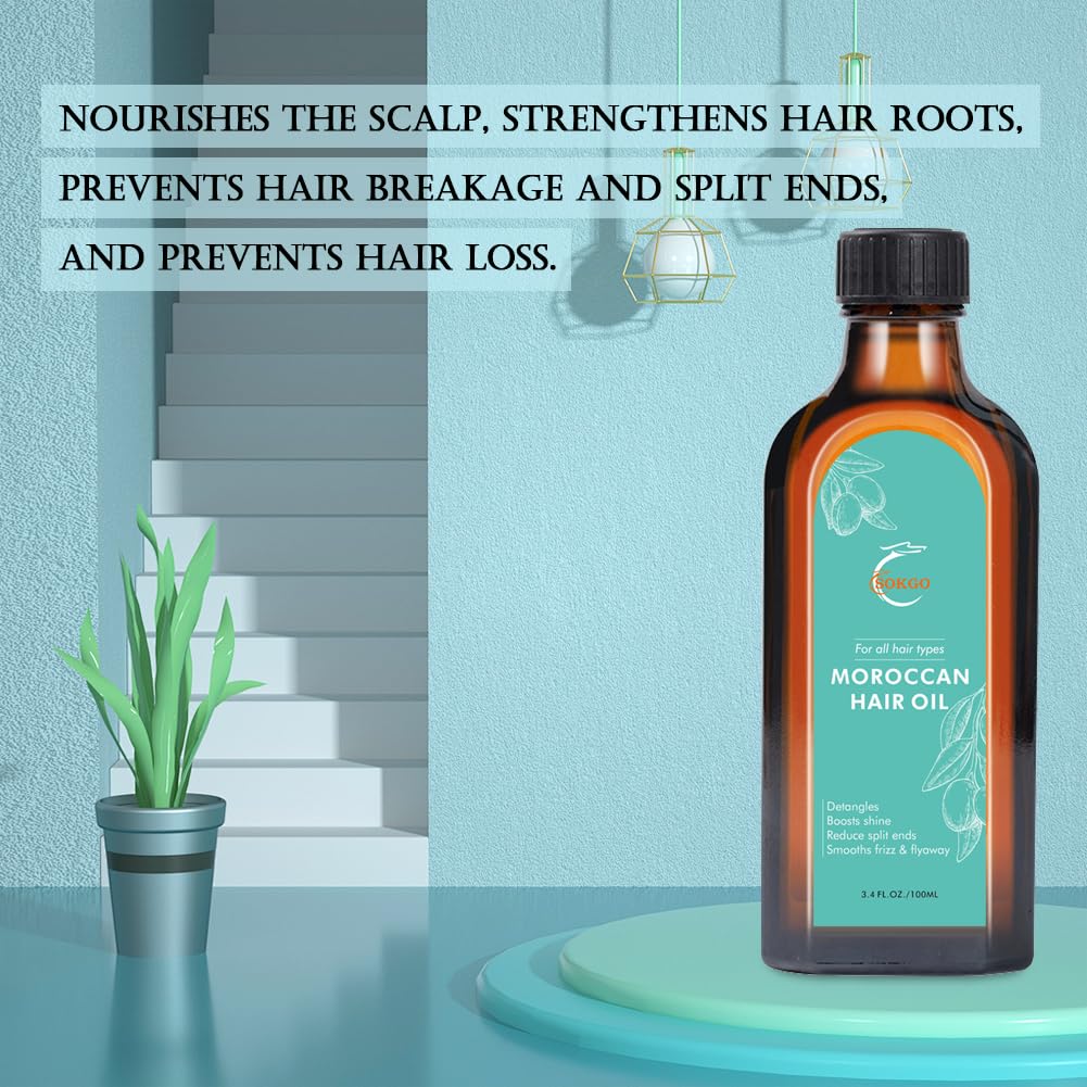 Fovcos Moroccan Argan Treatment offers heat styling protection