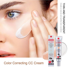 Fovcos CC Cream texture shown being applied for lightweight coverage.