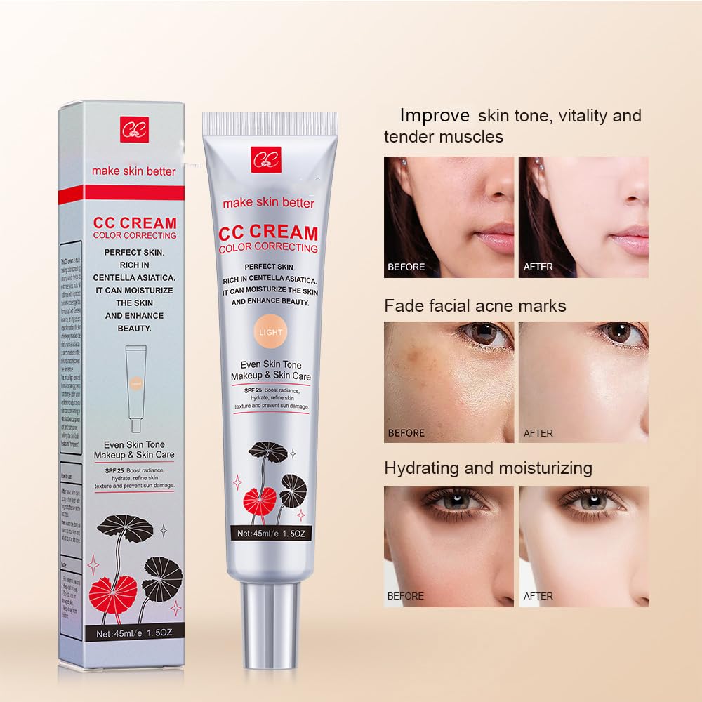 Fovcos CC Cream is waterproof and sweatproof for long-lasting wear.