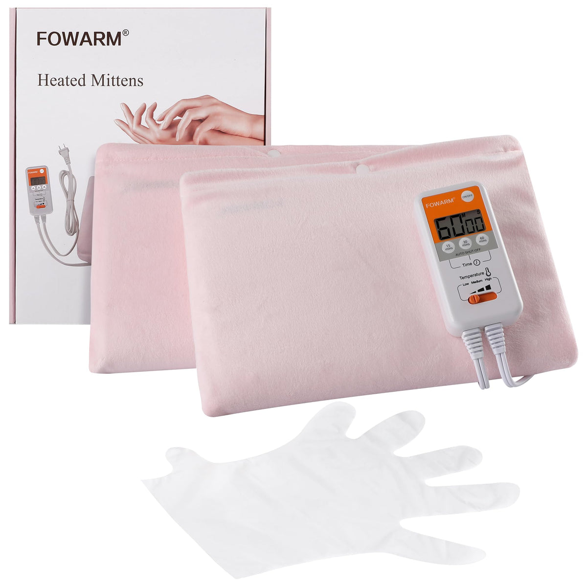 FOWARM electric hand warmer with digital display for precise control.