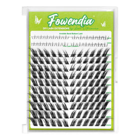 Fowendia Fox cat eye lashes with D curls and 8–18 mm clusters for a bold fox-eye look.